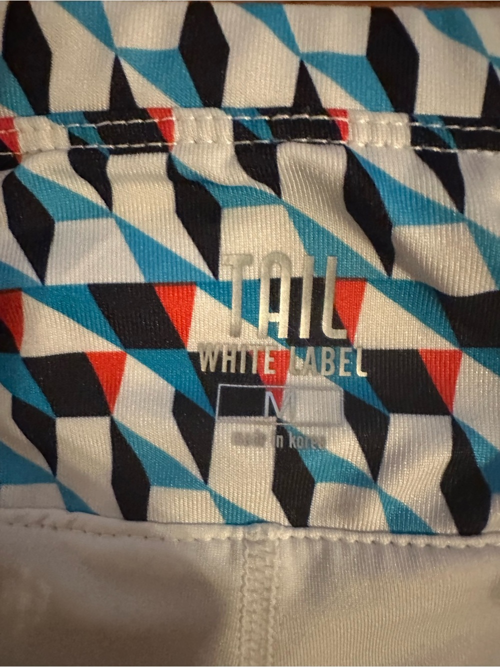 Tail White Label Women’s Geometric Blue Red Stretch Pull On Tennis Golf Skort M - Picture 3 of 6